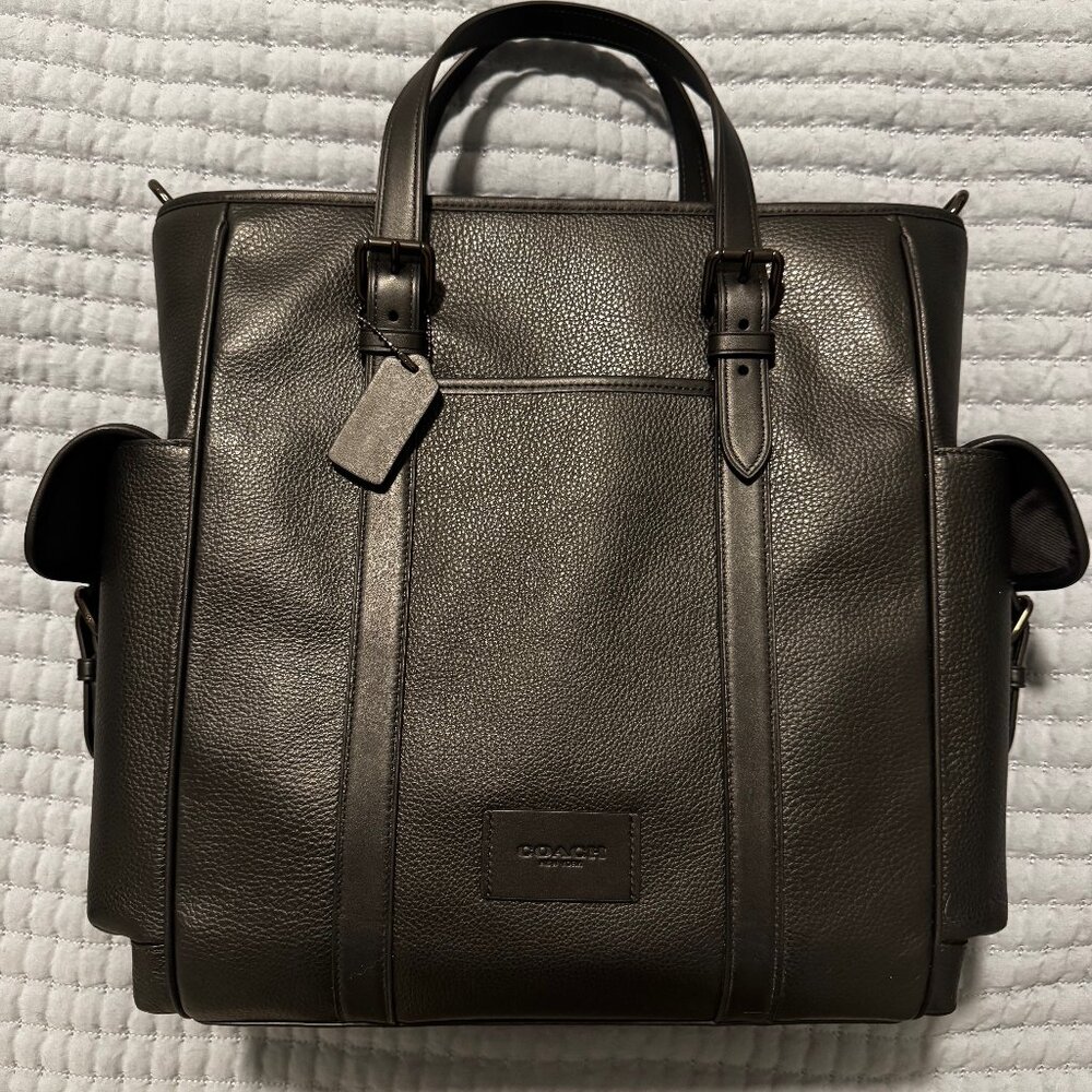 Coach Sprint Tote BLACK COPPER FINISH/BLACK/BLACK